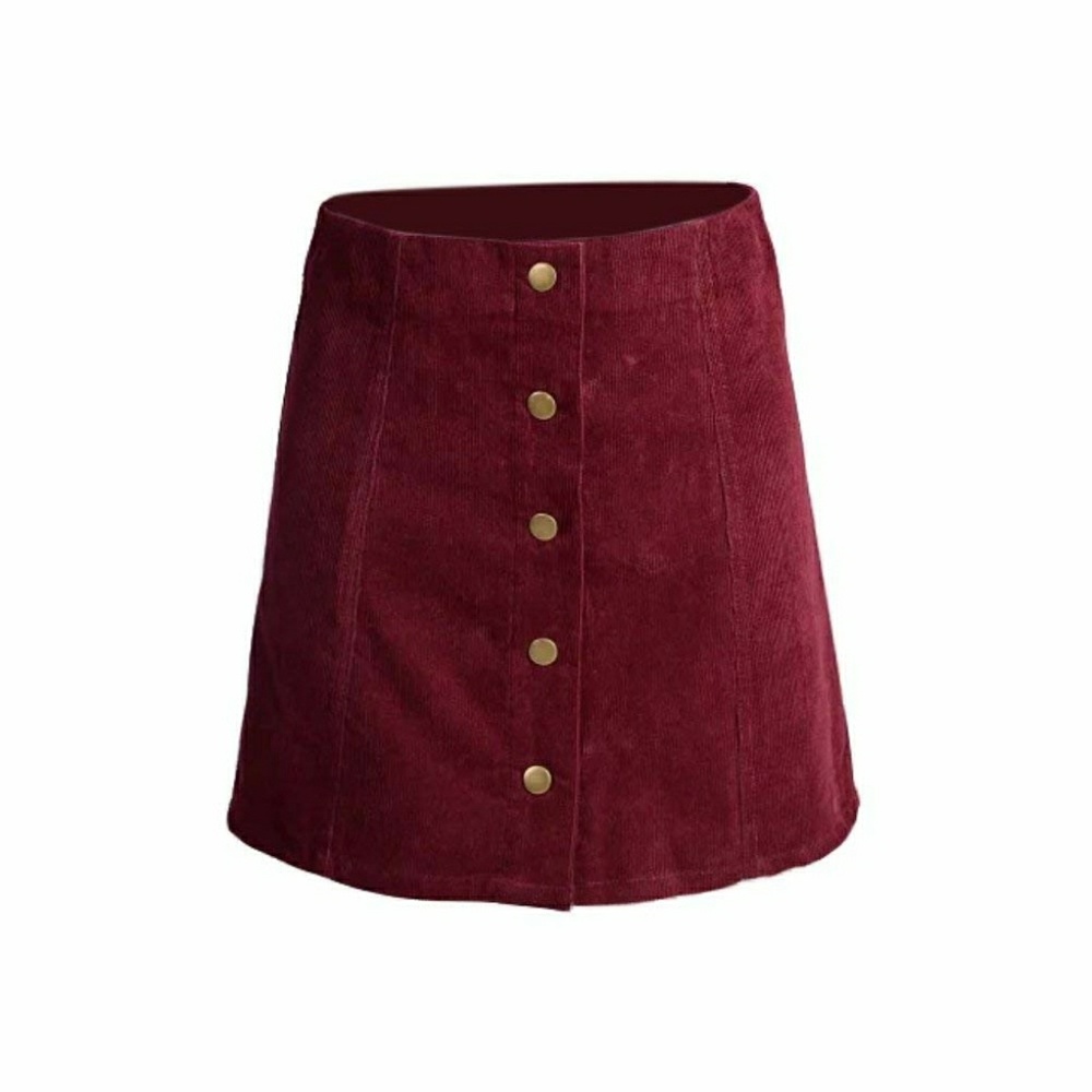 Clarisbelle Button-Up Corduroy Skirt - Picture 5 of 7